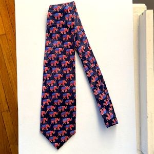 Political elephant American flag tie